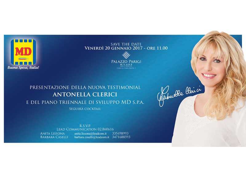 Antonella Clerici, testimonial Md