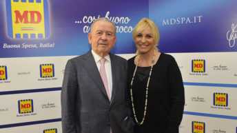 Patrizio Podini e la nuova testimonial MD Antonella Clerici