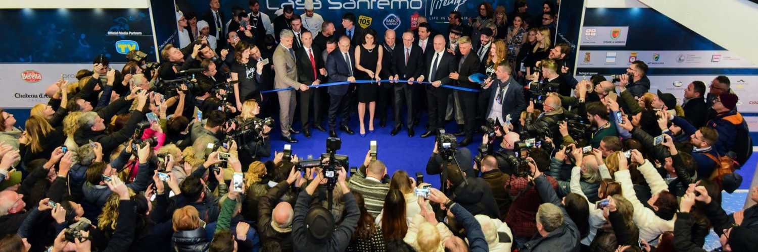 michele affidato taglio del nastro sanremo 2018