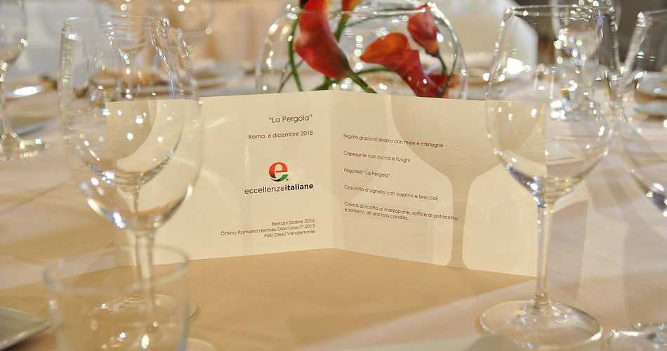 ECCELLENZE Italiane- Menu' La Pergola di heinz Beck