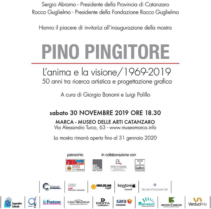 Pino pingitore mostra invito - Eccellenze Italiane TV