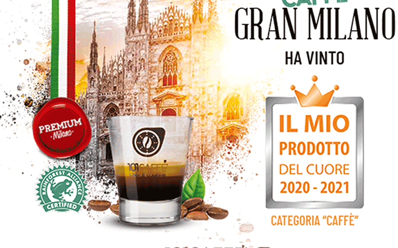 101caffe' vince il premio "Il Mio Prodotto del cuore" |