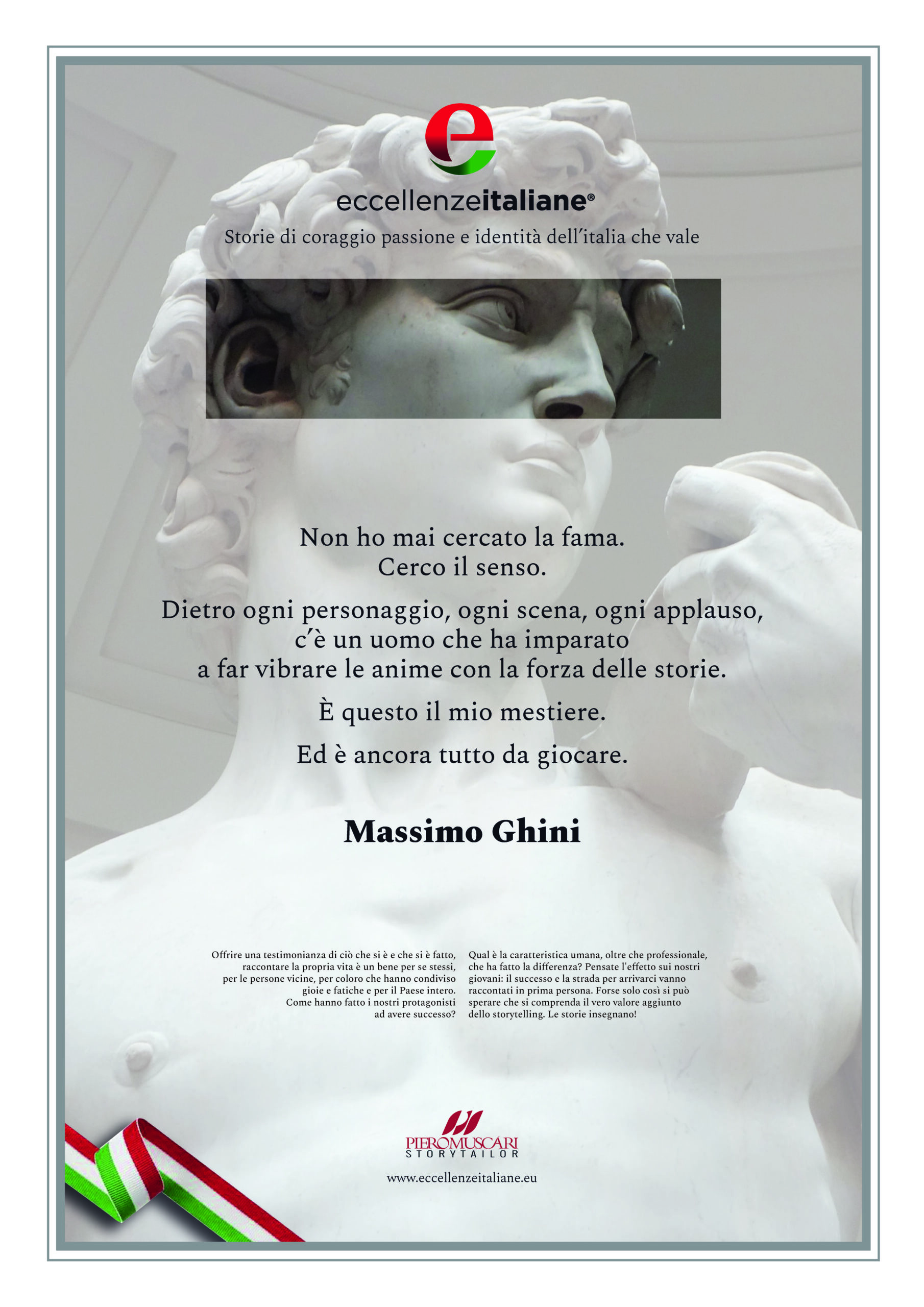 Pergamena premiazione Massimo Ghini Gala 2025 | Eccellenze Italiane