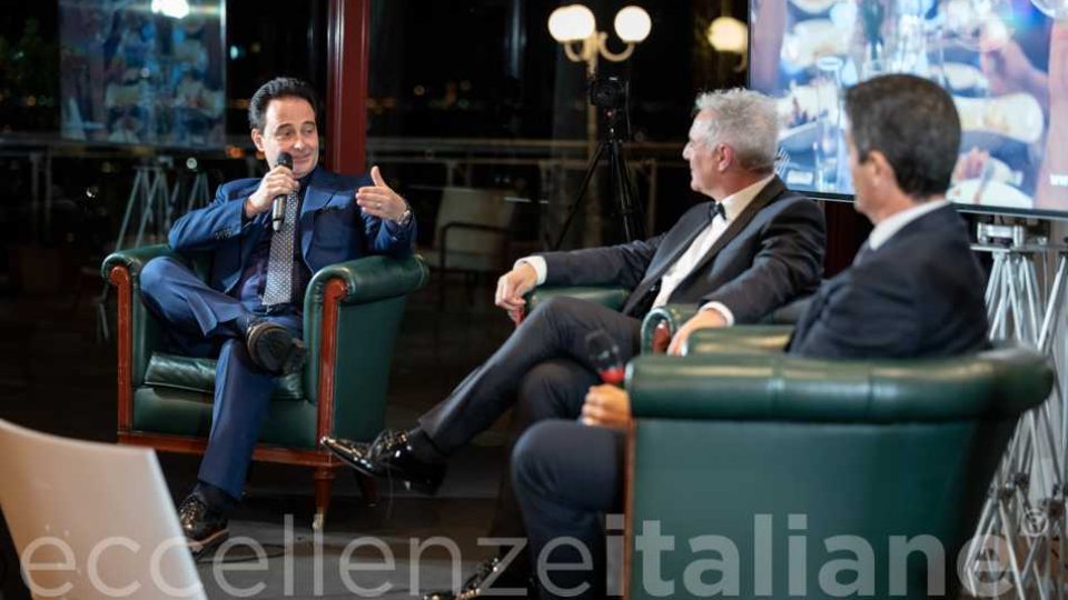 Un momento del talk con Riccardo Longo, Piero Muscari e Orazio Iacono alla IV edizione del Galà delle Eccellenze Italiane